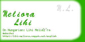 meliora lihi business card
